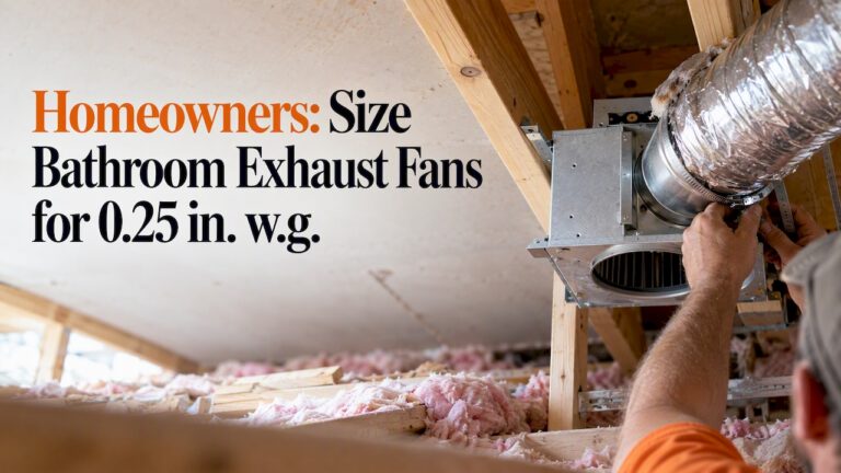 Bathroom exhaust fan connected to attic ductwork