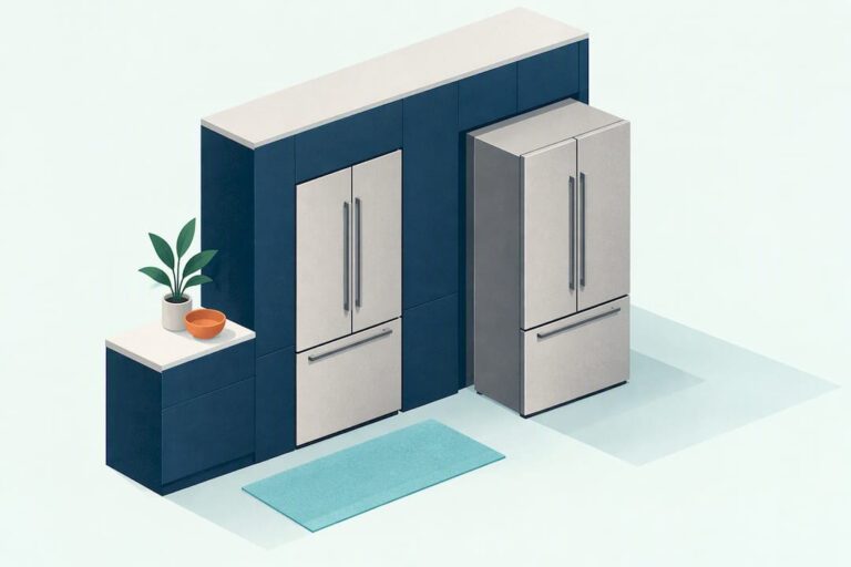 Geometric illustration of flush and projecting depths